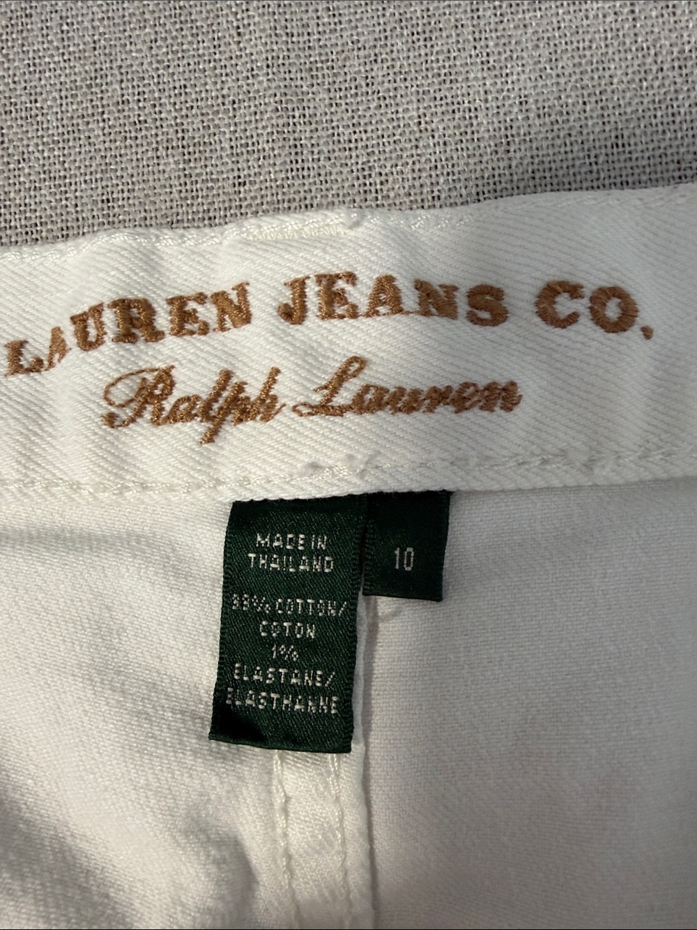 Ralph Lauren White Denim Mini Skirt Size 10. - Picture 4 of 12